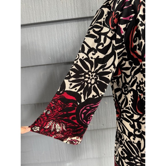 Chicos Travelers Women's‎ Open Front Boho Floral Blouse Size 0 With Pockets! - Picture 4 of 5